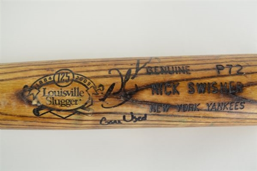 2009 Nick Swisher New York Yankees Signed Game Used Baseball Bat (PSA GU 8.5)